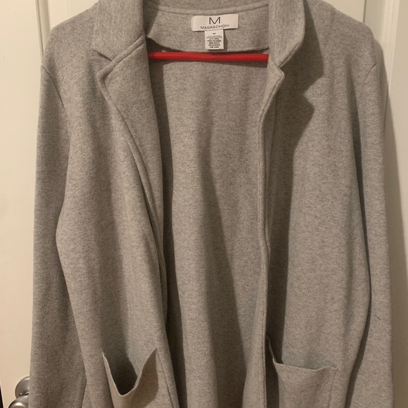 Magaschoni Jackets & Blazers - ✨Bundle 3 for $10✨ Light gray knit over sized blazer coat jacket